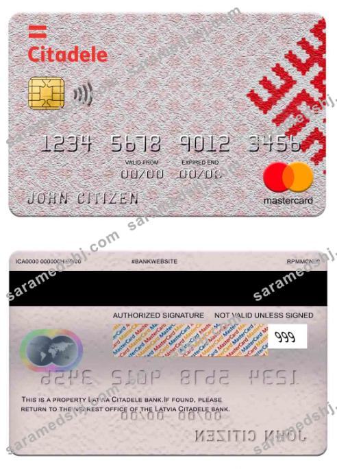 Latvia Citadele bank mastercard